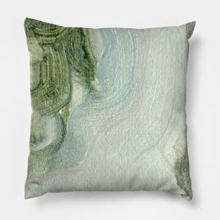 Abstract Oil Painting Mint Green 1c24 Pillow