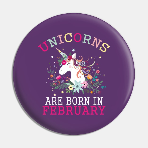 Unicorn Are Born In February Pin by teestore_24