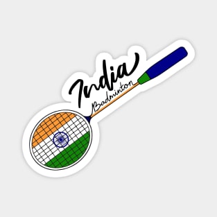 India Badminton Pride Racquet Sports (India) Flag Support India Badminton Magnet