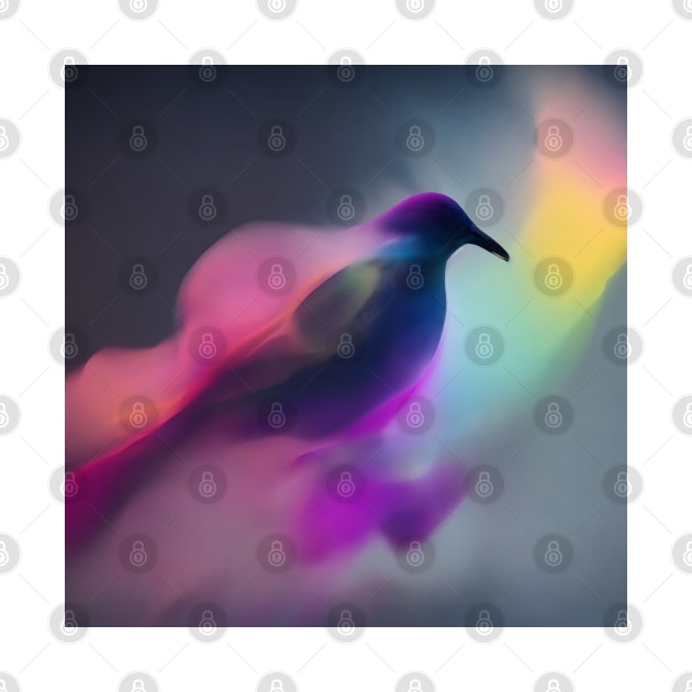 RAVEN DESIGN IN MULTICOLORED MIST by ZARBIT