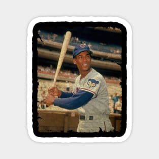 Ernie Banks in Chicago Cubs Magnet