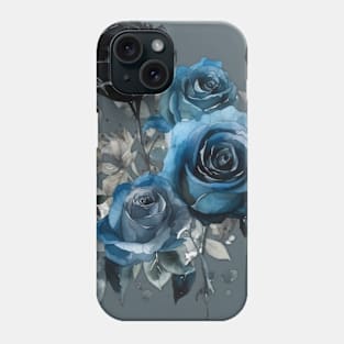 Blue Wedding Roses Phone Case