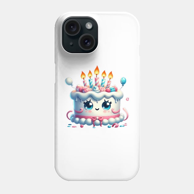 Cute Birthday Cake Phone Case by Dmytro