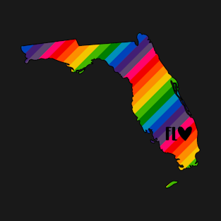 USA States: Florida (rainbow) T-Shirt