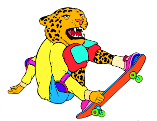 Skate Jaguar Magnet