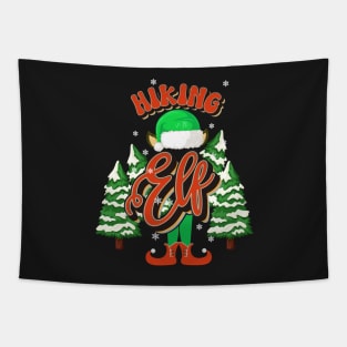 HIKING ELF CHRISTMAS Tapestry