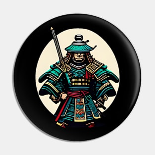 Samurai Logo Pin