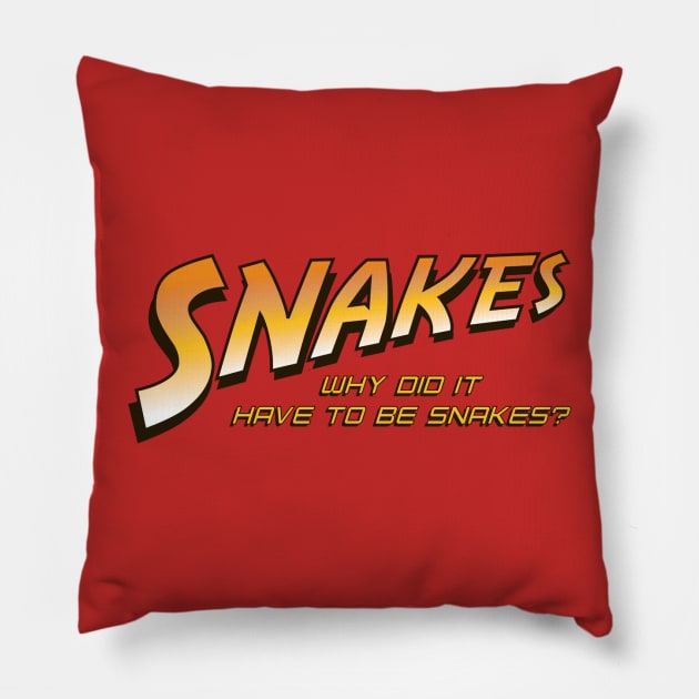 I Hate Snakes! Pillow by mannypdesign