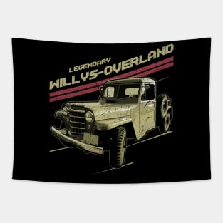 Willys-Overland Truck Jeep car trailcat Tapestry