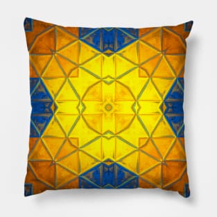 Mosaic Kaleidoscope Square Pillow