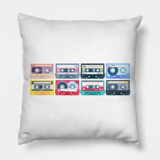 Retro Music Cassette Tapes Pillow