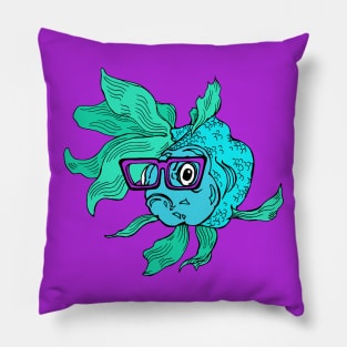 Hipster Blue-Fish Pillow