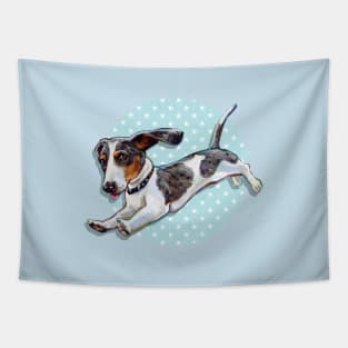 Cute Dachshund Pattern by Robert Phelps Tapestry