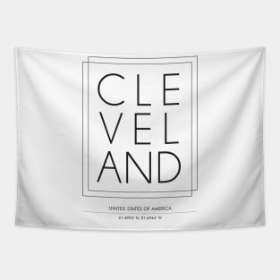 Cleveland City minimal Typography Tapestry