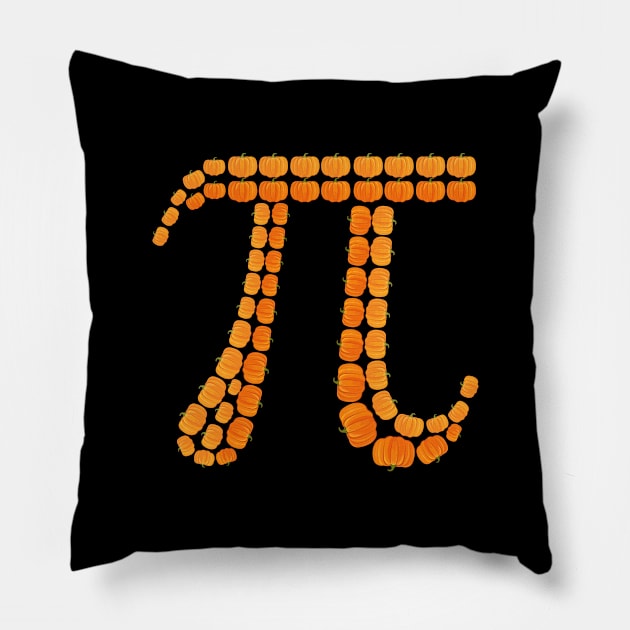 Maths Pumpkin Pi Halloween Pillow by shirtsyoulike