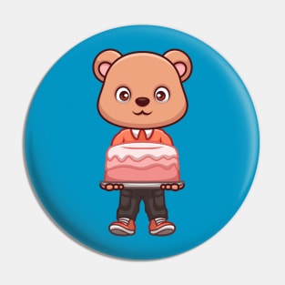 Birthday Bear Cute Cartoon Pin