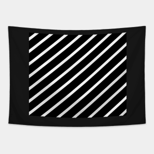 Diagonal lines - Black and white. Tapestry