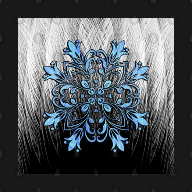 Mandala Blue, Black, White & Grey: Inspirational Mandalas by tamdevo1