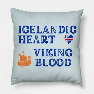 Icelandic Heart Viking Blood. Gift ideas for historical enthusiasts. Pillow