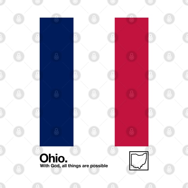 Ohio Flag // Original Aesthetic Colors Artwork Design by DankFutura