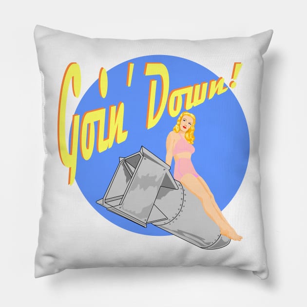 Wartime Pinup Girl 2 Pillow by Blade Runner Thoughts