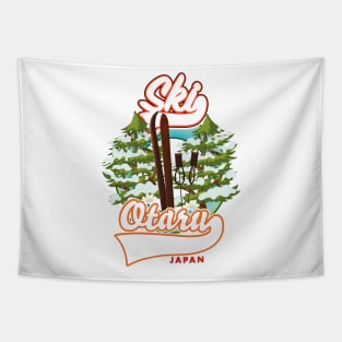 Otaru Japan vintage ski logo Tapestry