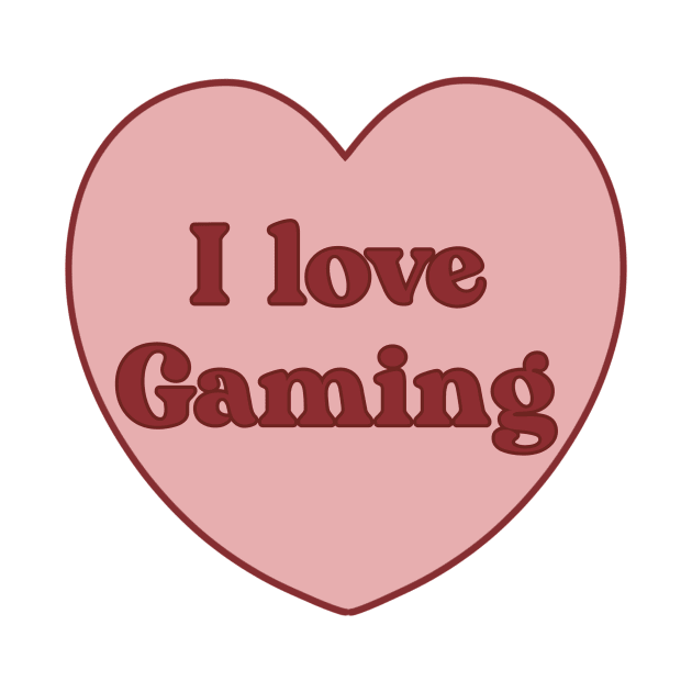 I love gaming heart aesthetic dollette coquette pink red by maoudraw