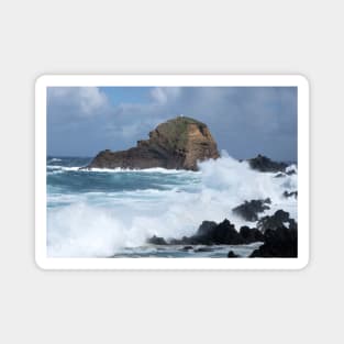 Looking out towards the Atlantic Ocean from Porto Moniz Magnet