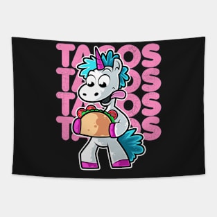 Unicorn Taco Kawaii Neko Anime Mexican food graphic Tapestry