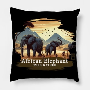 African Elephant - WILD NATURE - ELEPHANT -7 Pillow