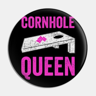 Cornhole Queen Funny Corn Hole For Women Pin