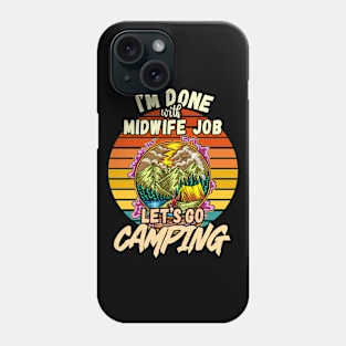 MIDWIFE AND CAMPING DESIGN VINTAGE CLASSIC RETRO COLORFUL PERFECT FOR  MIDWIFE AND CAMPERS Phone Case