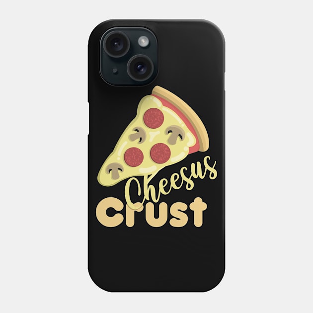 Cheesus Crust Pizza Pun Phone Case by Punful