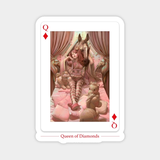 Queen of Diamonds Magnet by chamito