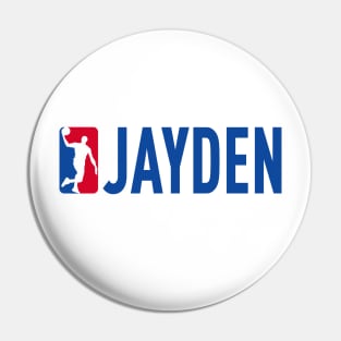 Jayden NBA Basketball Custom Player Your Name T-Shirt Pin