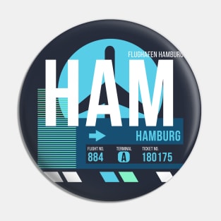 Hamburg (HAM) Airport // Sunset Baggage Tag Pin