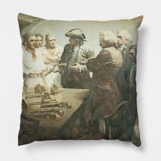 Pirates Preparing for Mutiny by NC Wyeth Pillow