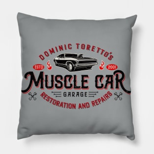 Toretto's Muscle Car Garage Lts Pillow