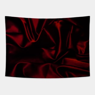 red silk face mask shiny dark red black satin pattern burlesque mask Tapestry