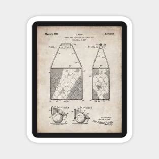 Tennis Hopper Patent - Tennis Player Coach Instructor Art - Antique Magnet