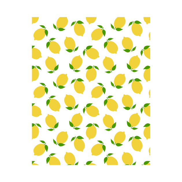 LEMON LEMONS FRUIT FOOD PATTERN by deificusArt