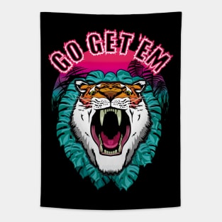 Go get 'em - Tiger Face Tapestry