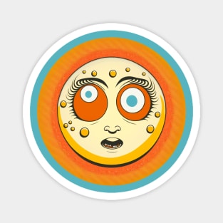 Crazy Moon Face Magnet