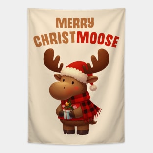 Merry Christmoose Christmas Moose Tapestry