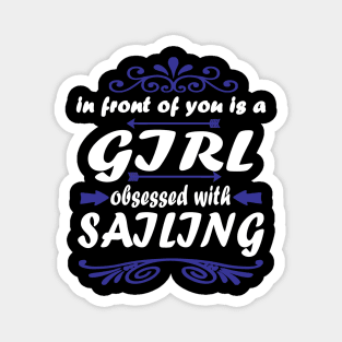 Sailing sailboat women sea gift sailing trip Magnet