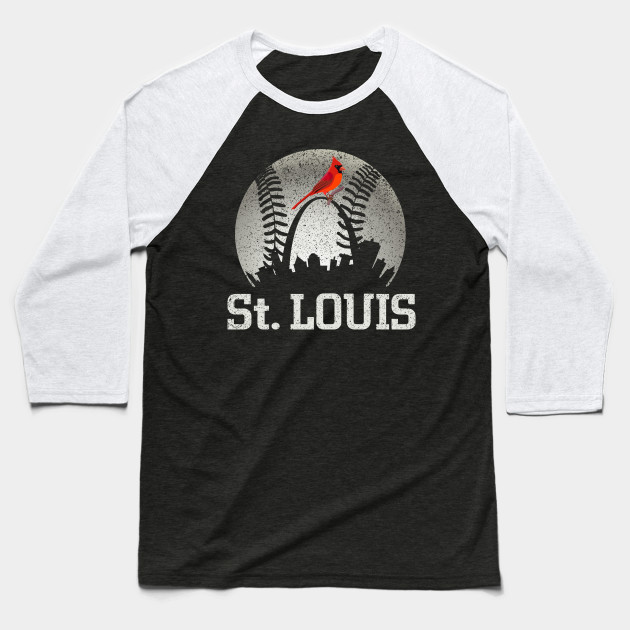 Vintage St Louis City Skyline Baseball At Gameday