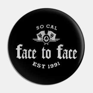 Face To Face Vintage Pin