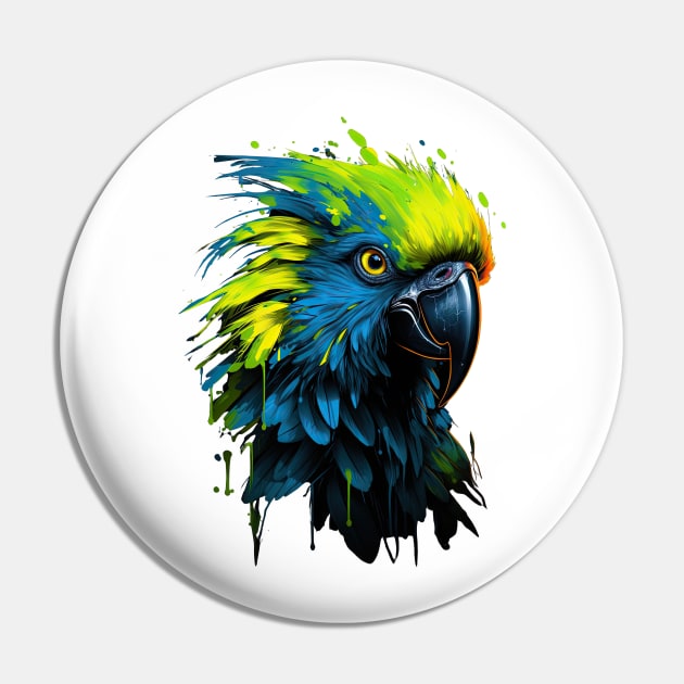 Colorful Parrot Pin by Mac