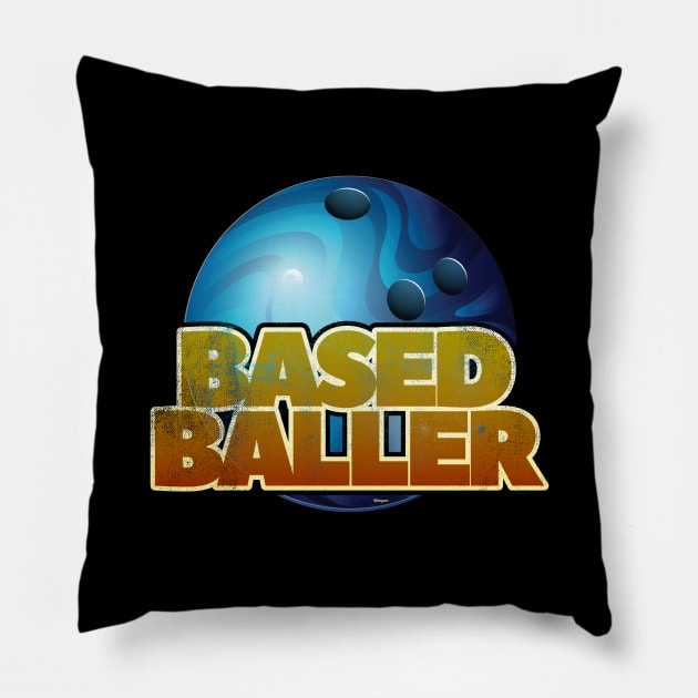 Based Baller Bowling Design Pillow by DanielLiamGill