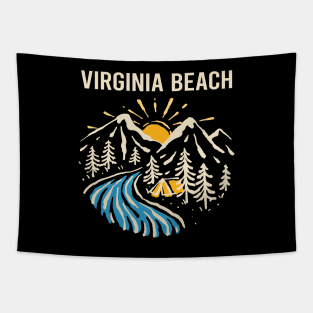 Vintage Nature Landscape - Virginia Beach Tapestry